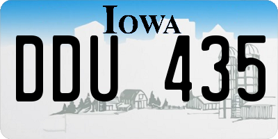 IA license plate DDU435