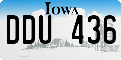 IA license plate DDU436