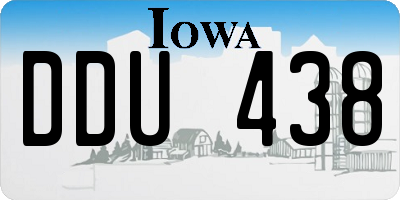 IA license plate DDU438