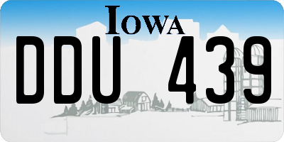 IA license plate DDU439