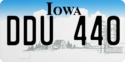 IA license plate DDU440