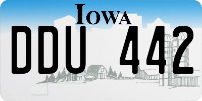 IA license plate DDU442