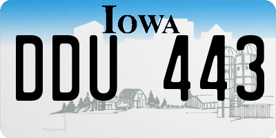 IA license plate DDU443