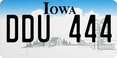 IA license plate DDU444