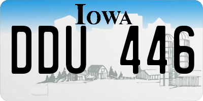 IA license plate DDU446