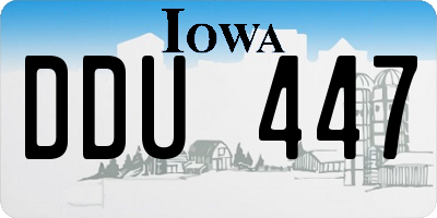 IA license plate DDU447