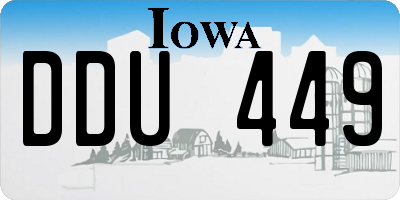 IA license plate DDU449