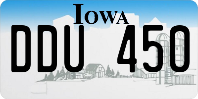 IA license plate DDU450