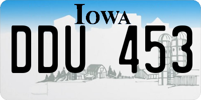 IA license plate DDU453