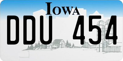 IA license plate DDU454