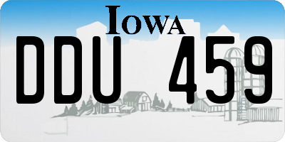 IA license plate DDU459
