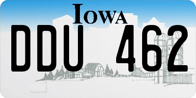 IA license plate DDU462