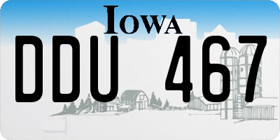 IA license plate DDU467