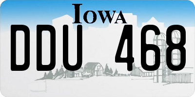 IA license plate DDU468