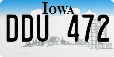 IA license plate DDU472