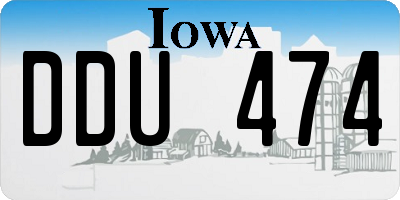 IA license plate DDU474