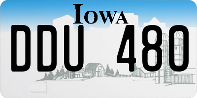 IA license plate DDU480
