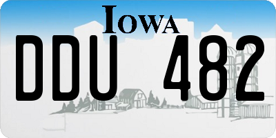 IA license plate DDU482