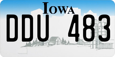 IA license plate DDU483