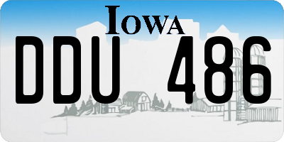 IA license plate DDU486
