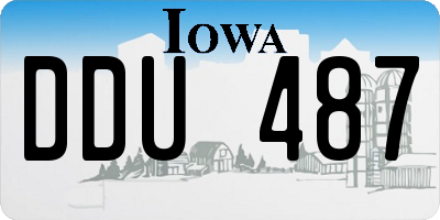 IA license plate DDU487