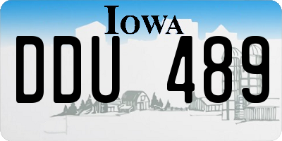 IA license plate DDU489