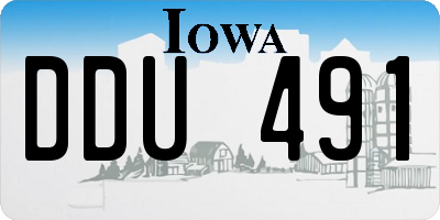 IA license plate DDU491