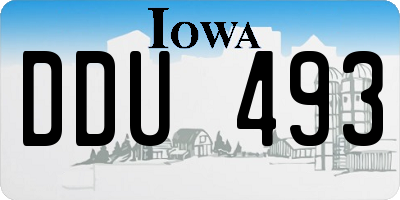 IA license plate DDU493