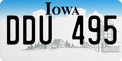 IA license plate DDU495