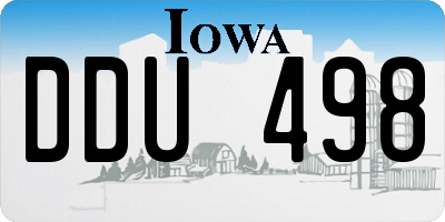 IA license plate DDU498