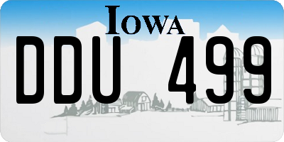 IA license plate DDU499