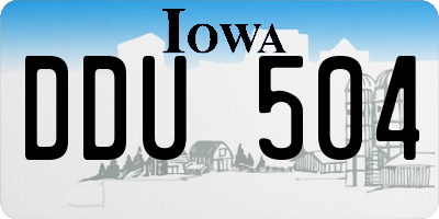 IA license plate DDU504