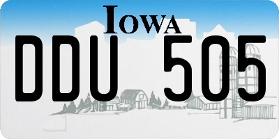 IA license plate DDU505