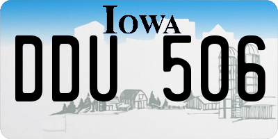 IA license plate DDU506