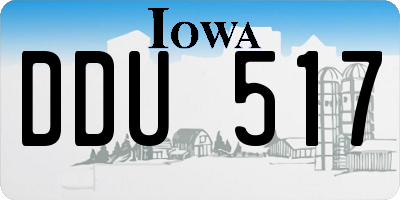 IA license plate DDU517