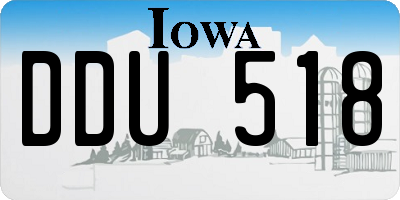 IA license plate DDU518