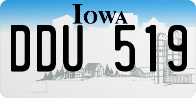 IA license plate DDU519