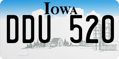 IA license plate DDU520
