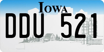 IA license plate DDU521