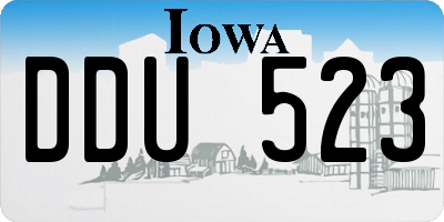 IA license plate DDU523