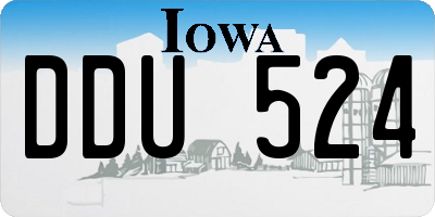 IA license plate DDU524