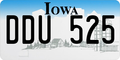 IA license plate DDU525