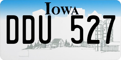 IA license plate DDU527