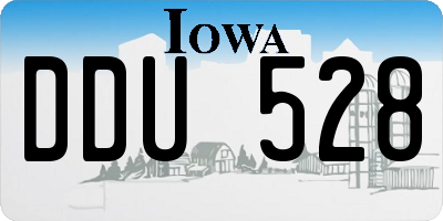IA license plate DDU528