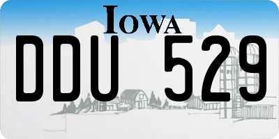 IA license plate DDU529