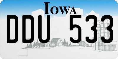 IA license plate DDU533