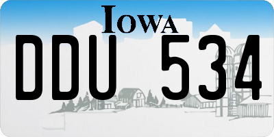 IA license plate DDU534