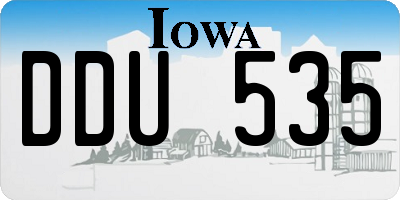 IA license plate DDU535