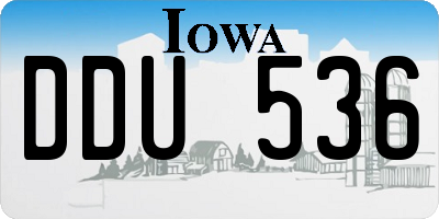 IA license plate DDU536