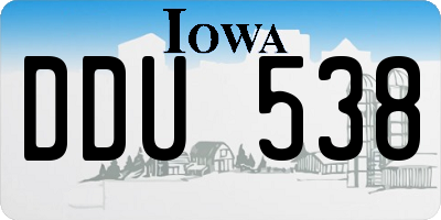 IA license plate DDU538